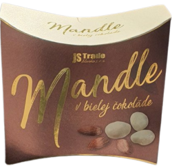 Mandle v bielej okolde v krabike 150g